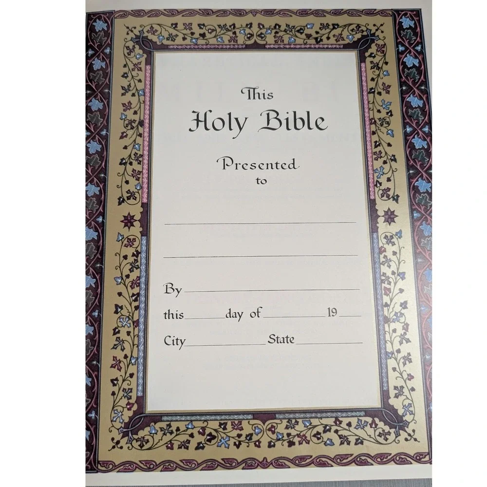 DeVore Holy Bible Devotional Edition Gold Praying Hands Vintage Large Hardcover